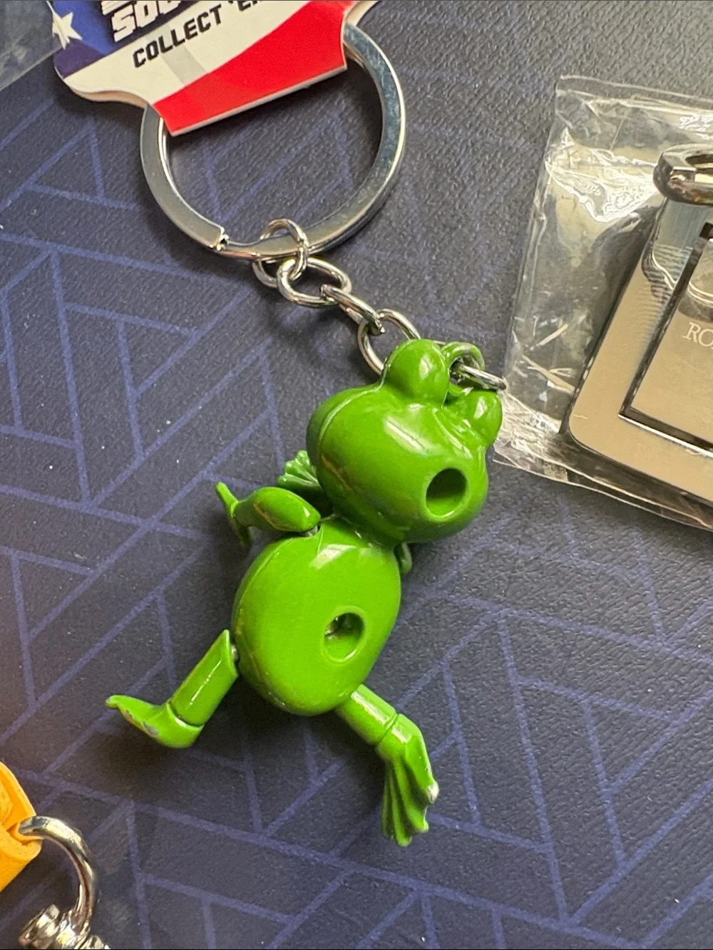 Roberto Coin Silver Keyring with Orange Agate and Green Frog Accents and More